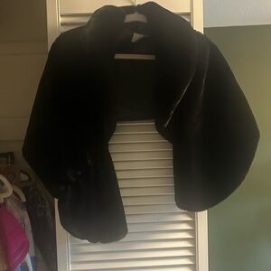 BHLDN Black Faux Fur Women's Cape